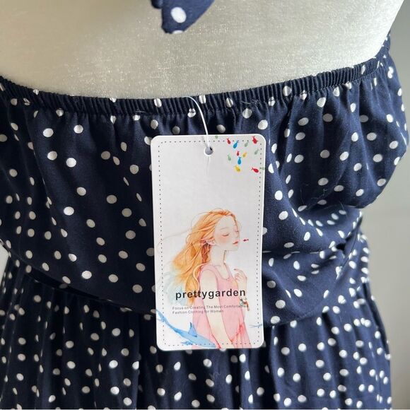 PRETTYGARDEN Women’s Halter Neck Maxi Dress Sleeveless Backless Sundress NWT - Picture 6 of 15